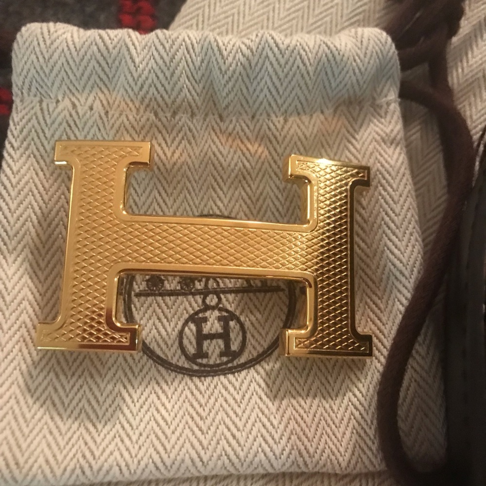 Hermes Black and Gold Women's Belt - Picture 2 of 6